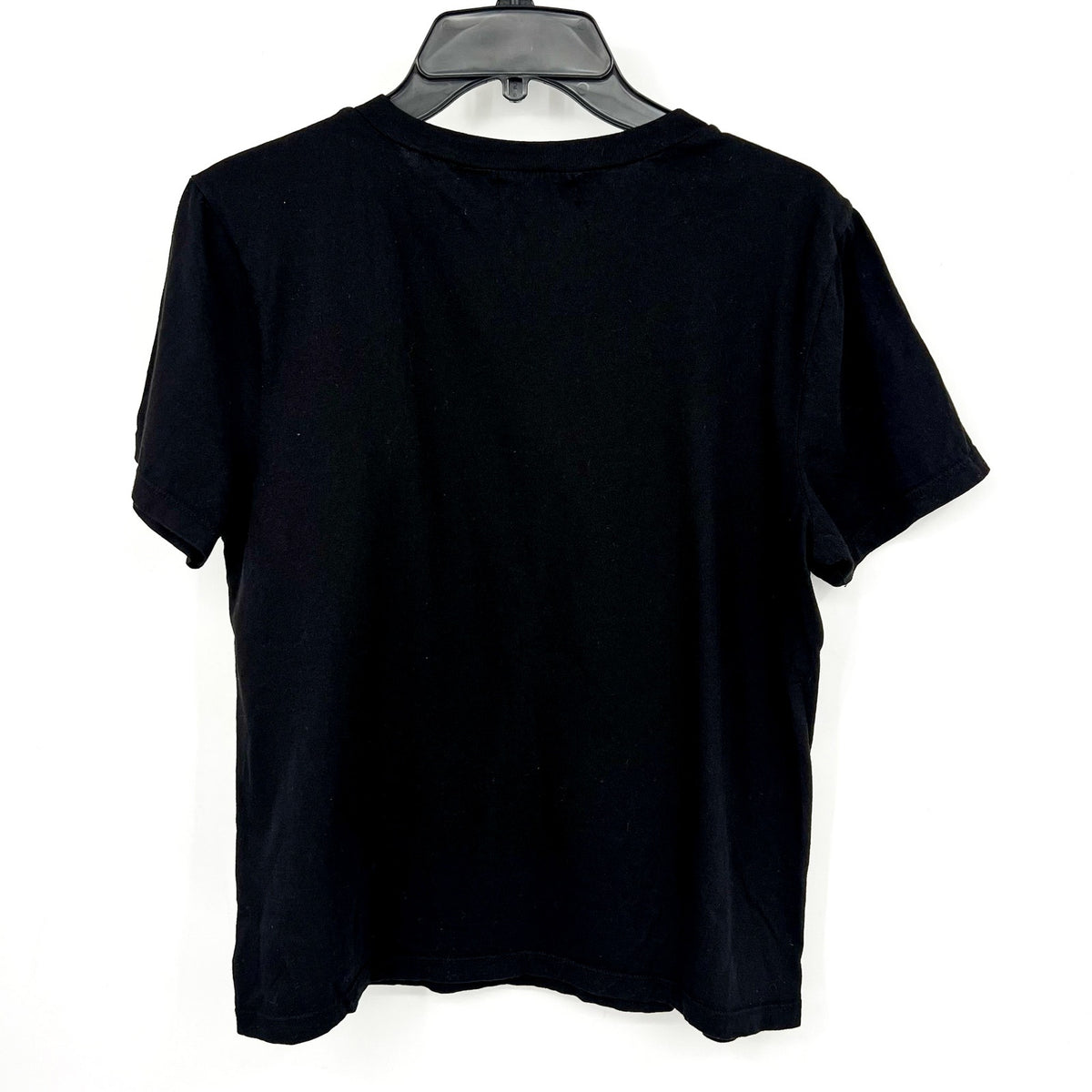 MICHAEL STARS Women's Becca Crew Neck Tee Small Black Cotton Short Sleeve NWT