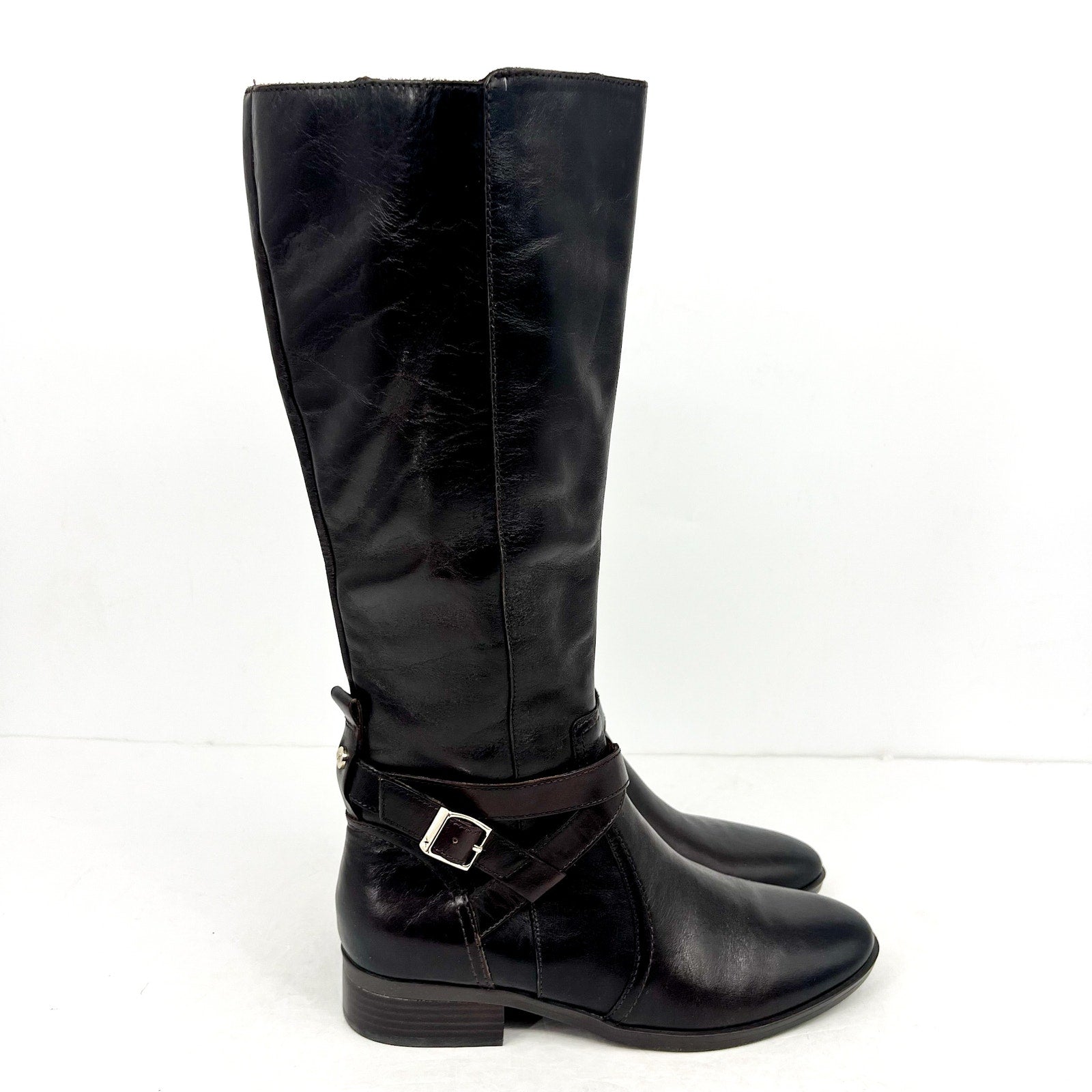Naturalizer Womens Rena2 Knee High Boots US 8M Dark Brown Leather NWOB