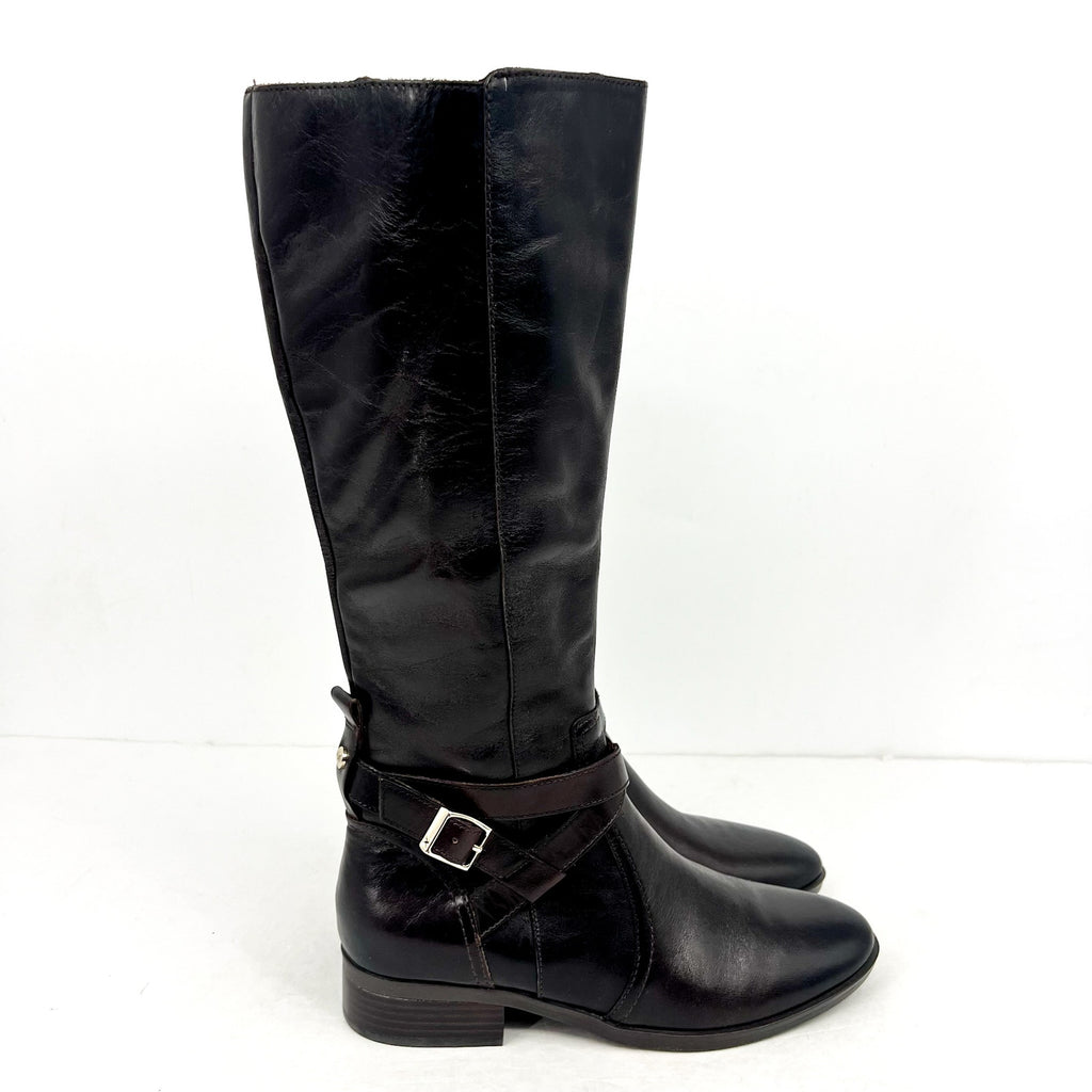 Naturalizer Womens Rena2 Knee High Boots US 8M Dark Brown Leather NWOB