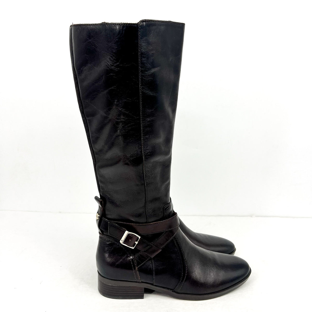 Naturalizer Womens Rena2 Knee High Boots US 8M Dark Brown Leather NWOB