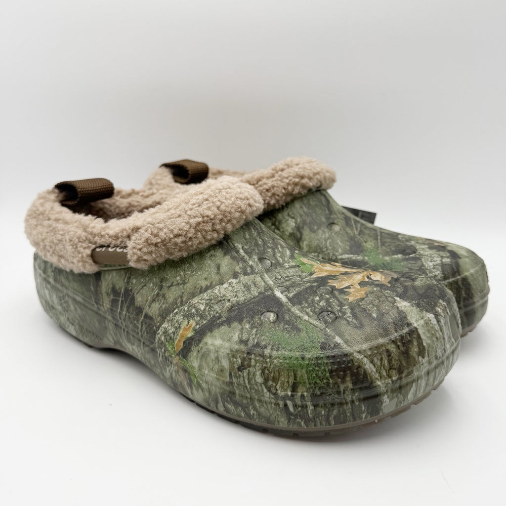 Crocs Mens Classic Lined Shorty Clogs Size 11 Real Tree Green Camo NWT