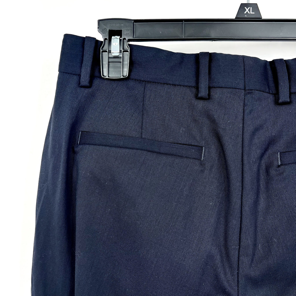 EVERLANE Men's Italian Wool Slim Dress Pants 30x30 Navy Blue Flat Front NWT