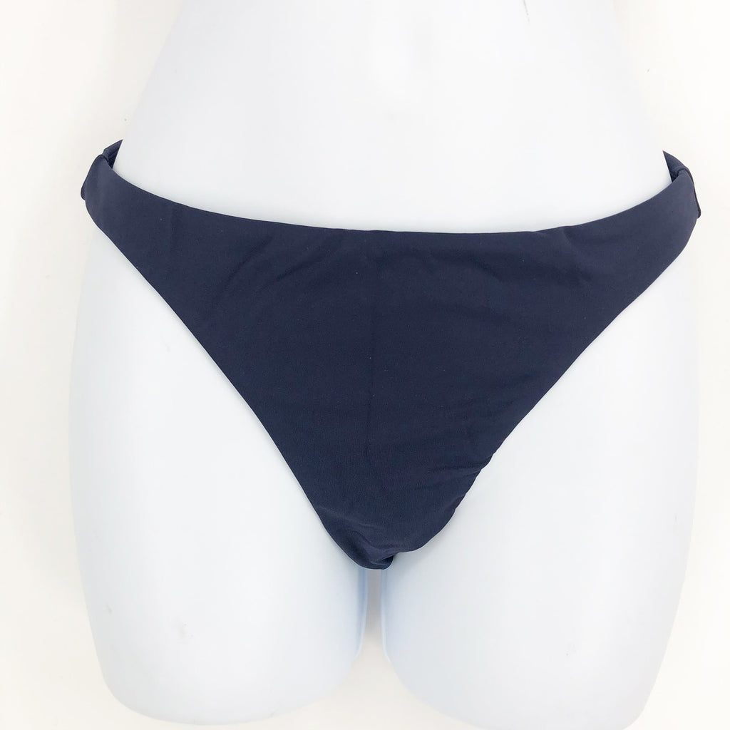 ANDIE SWIM The Cheeky Bottom Bikini Bottom XS Navy Blue Mid Rise NWT