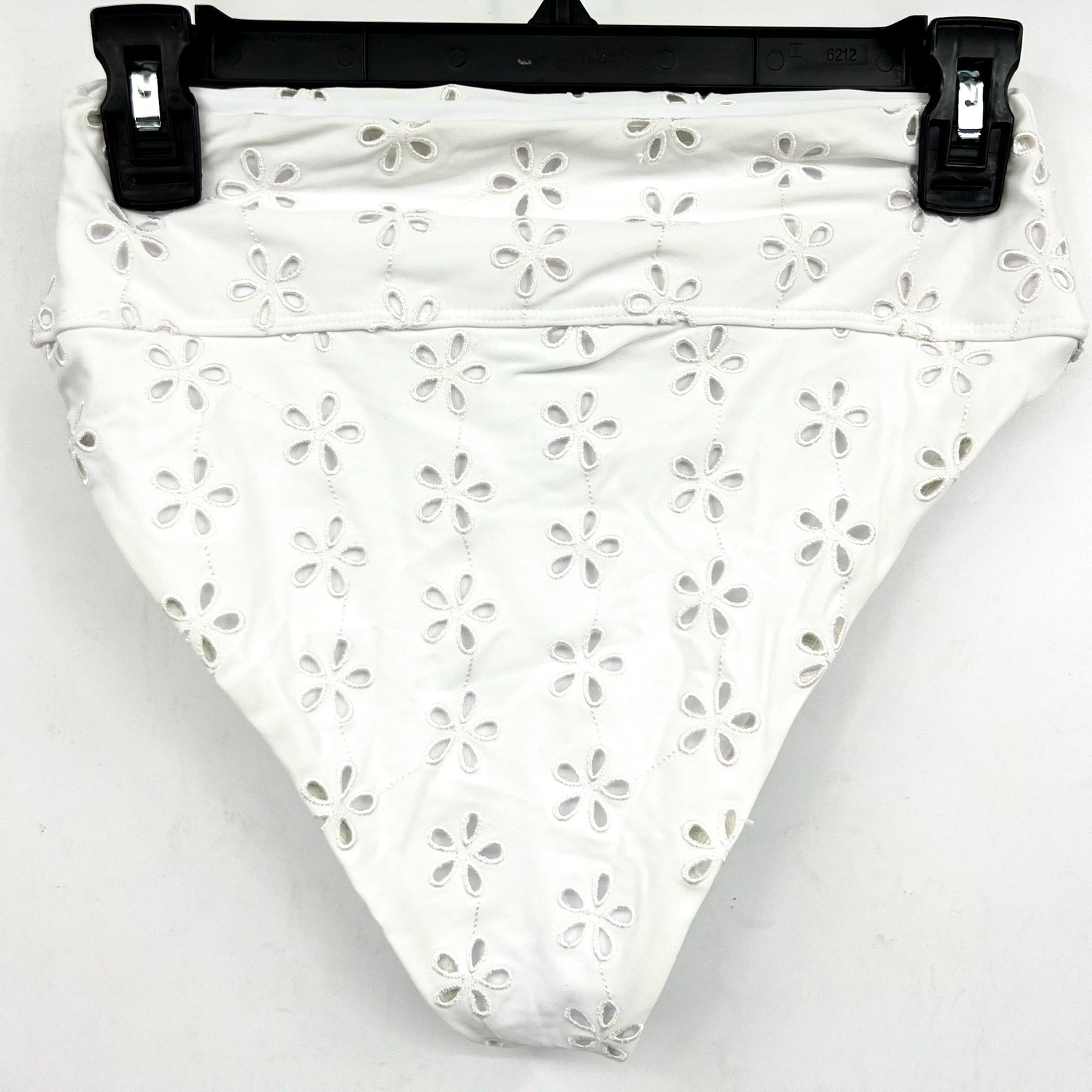 BEACH RIOT Women's Hazel Bikini Bottom Medium White Magnolia Eyelet NWOT