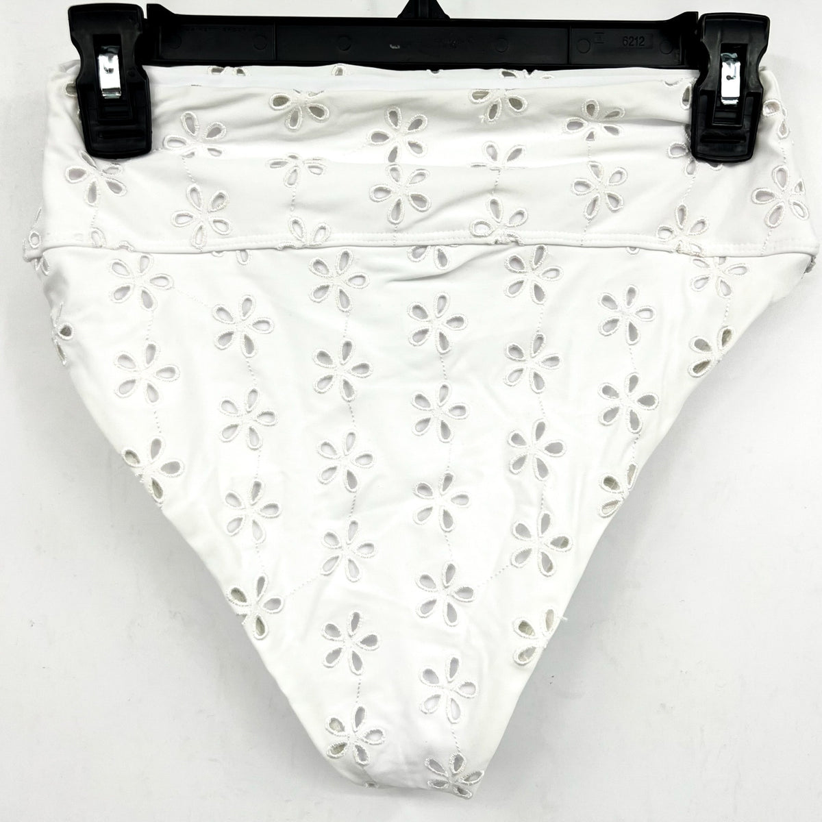 BEACH RIOT Women's Hazel Bikini Bottom Medium White Magnolia Eyelet NWOT