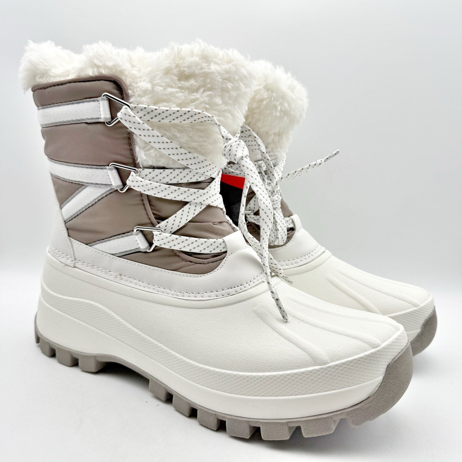 Storm by Cougar Womens Fresno Snow Boots US 11 EU 42.5 White Waterproof NIB