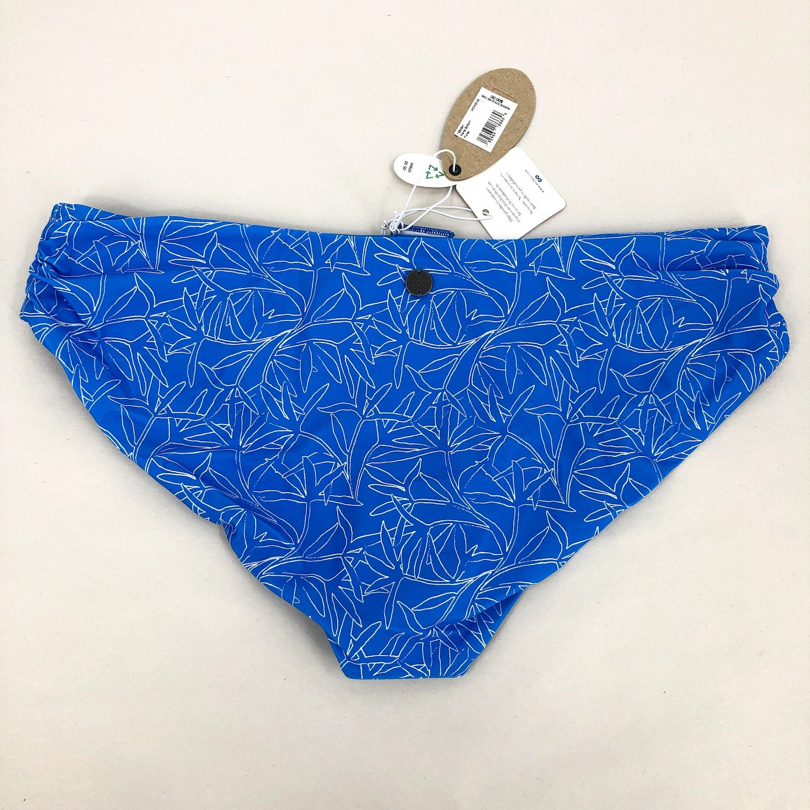 PRANA Women's Marta Bikini Bottoms XS Blue Print Floret Hipster Swim NWT