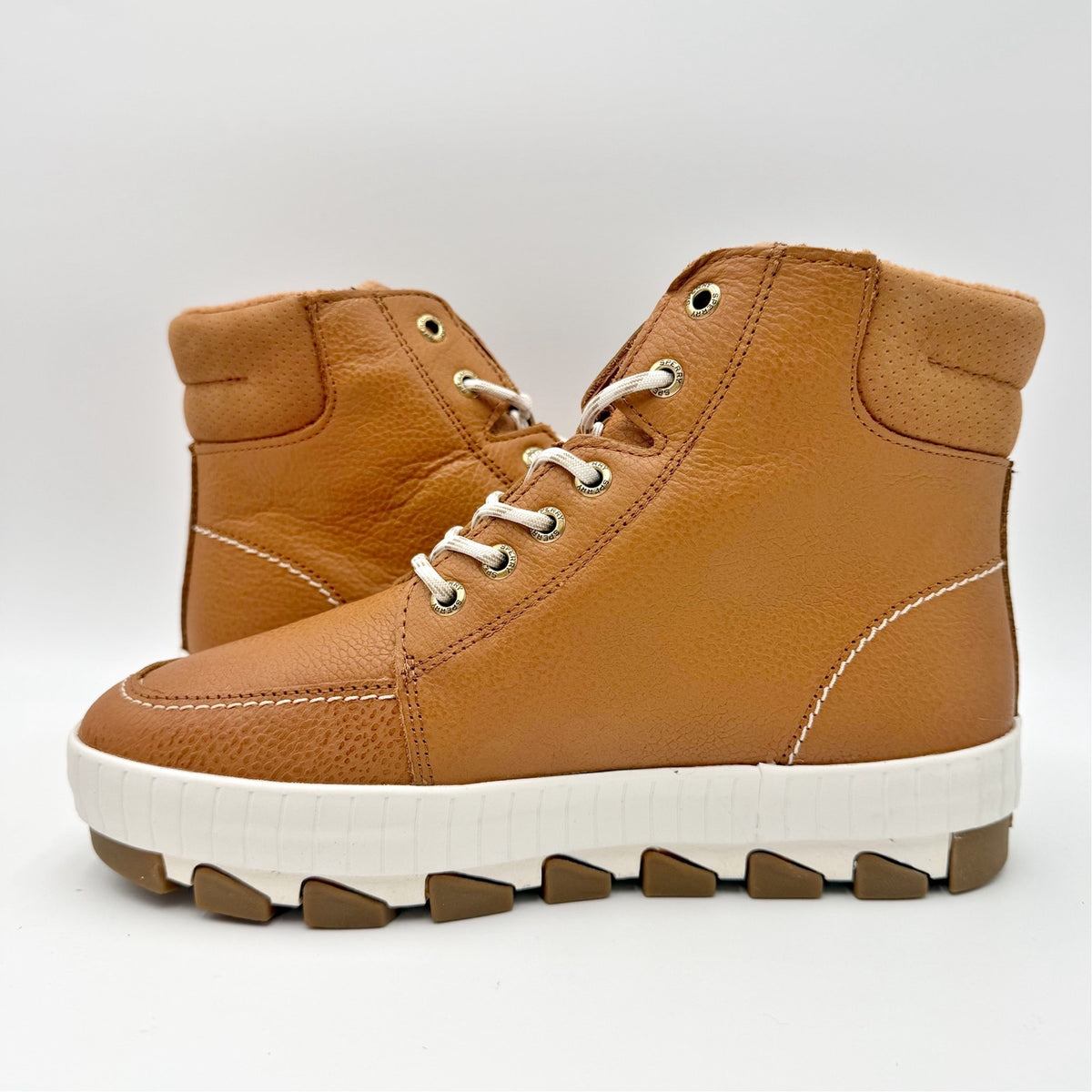 Sperry Womens Torrent Lace-up Ankle Boots Size 9 M Tan Leather Waterproof NIB