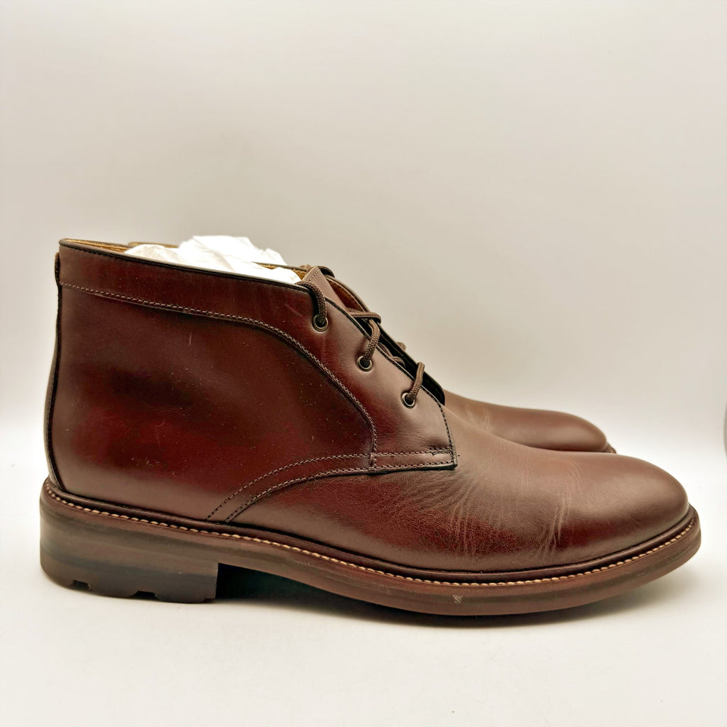 Johnston & Murphy Mens Welch Chukka Boots US Size 12 EU 46 Brown Leather NIB