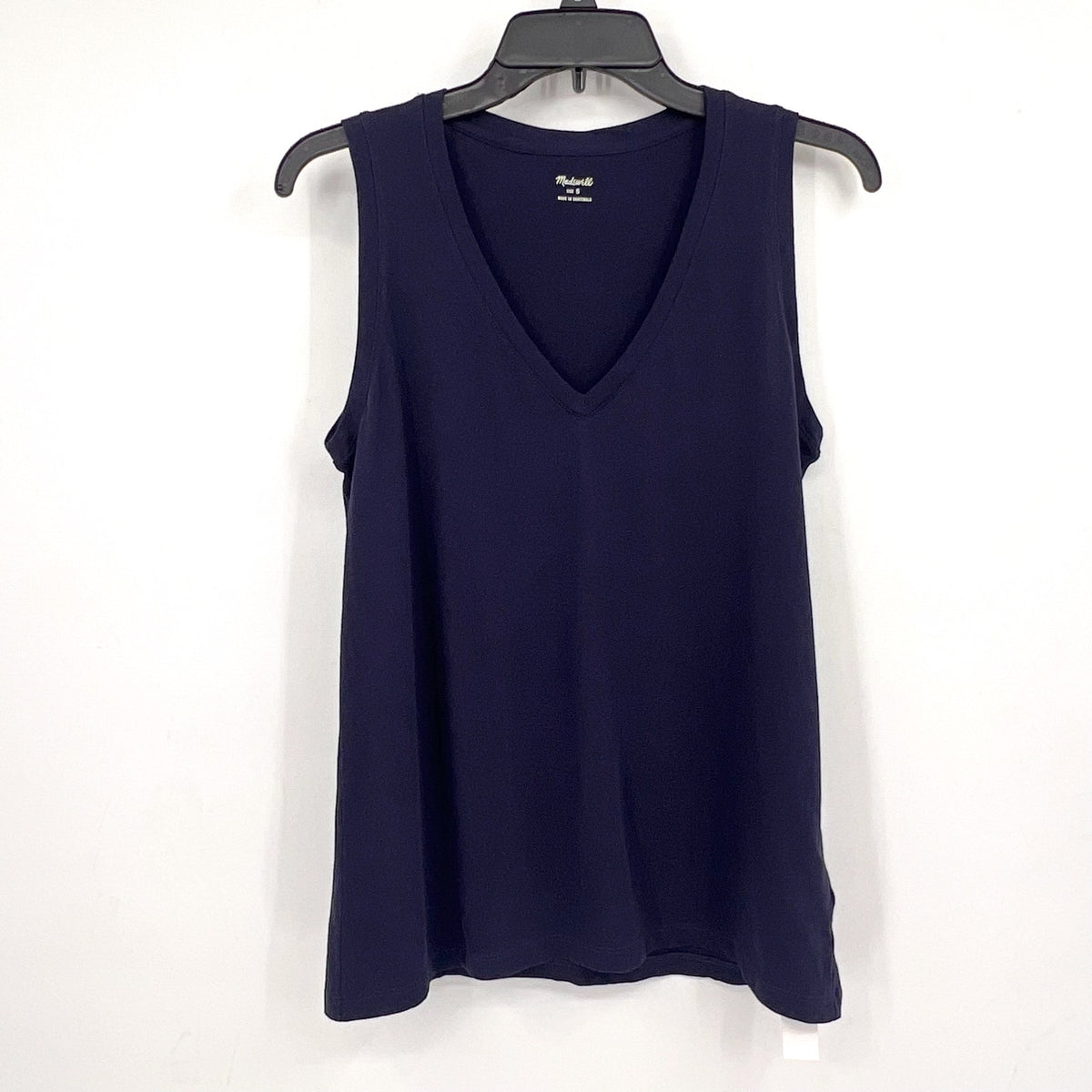 MADEWELL Women's Northside V-Neck Tank Top Small Blue Juniper Berry P2708 NWT