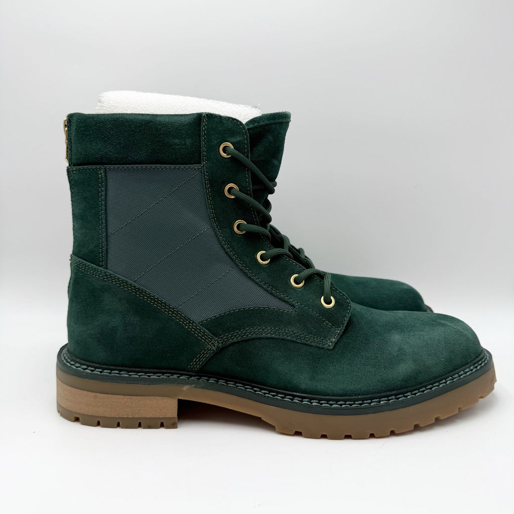 Saint Morta Mens Legion Ankle Combat Boots Size 10 EU 44 Green Gum Suede NIB