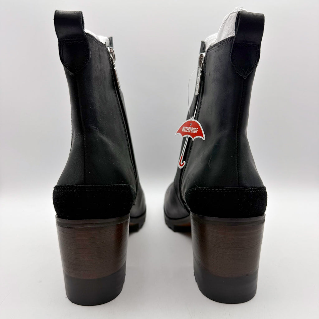 Blondo Womens Rai Ankle Boots Size 8.5 M Black Leather Waterproof NIB