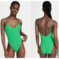 GOOD AMERICAN Always Fits One-Piece Swimsuit in Green XXS/XS Scoop Back NWOT