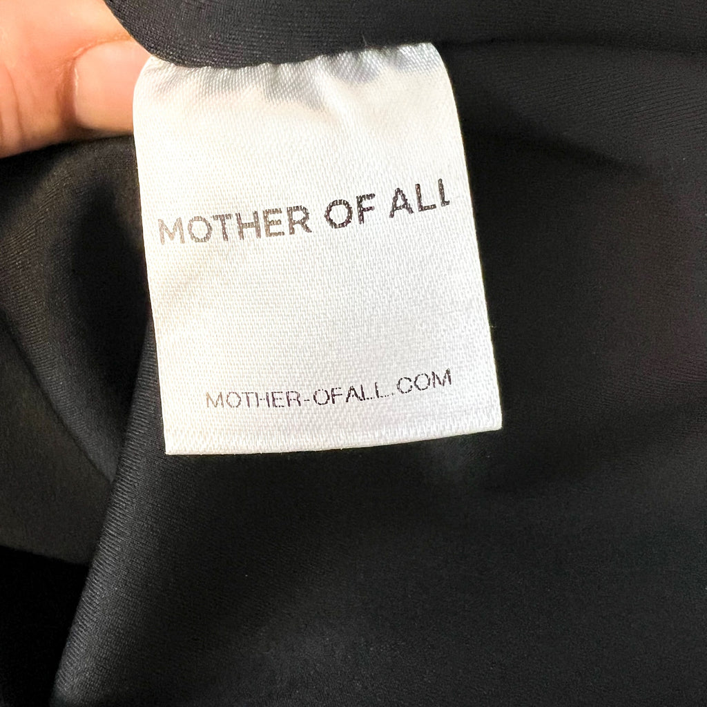 MOTHER OF ALL Women's Sydney Midi Dress Medium Black Cut Out Long Sleeve NWT