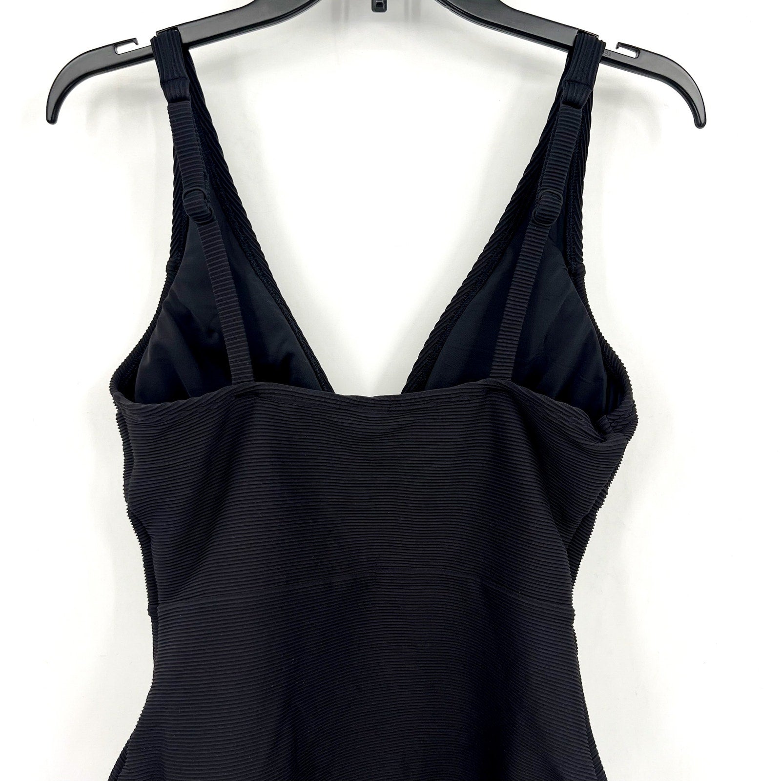 TOMMY BAHAMA Ocean Point One-Piece Swimsuit Size 10 Black Over-the-Shoulder NWT