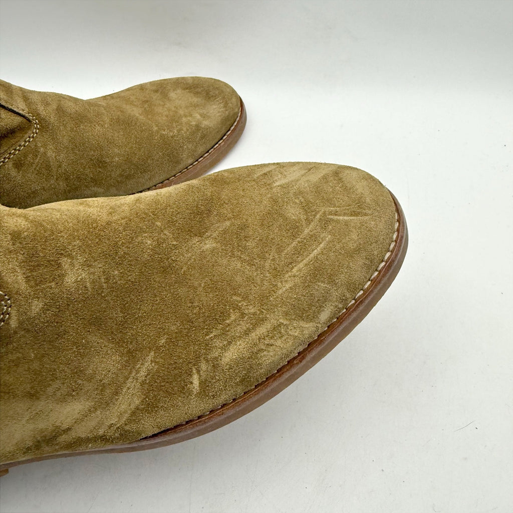 RE/DONE Womens 60s Camarguaise Ankle Boots EU 40 US 10 Olive Brown Suede NWOB