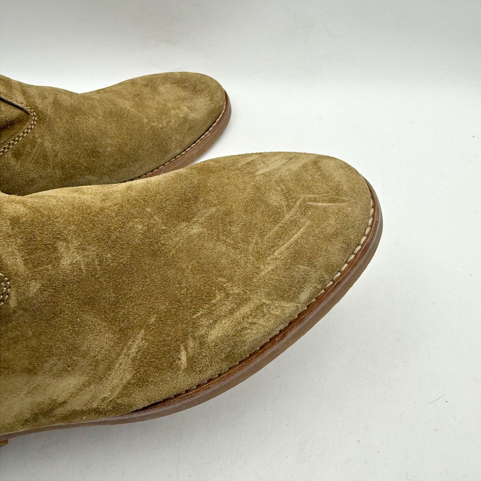 RE/DONE Womens 60s Camarguaise Ankle Boots EU 40 US 10 Olive Brown Suede NWOB
