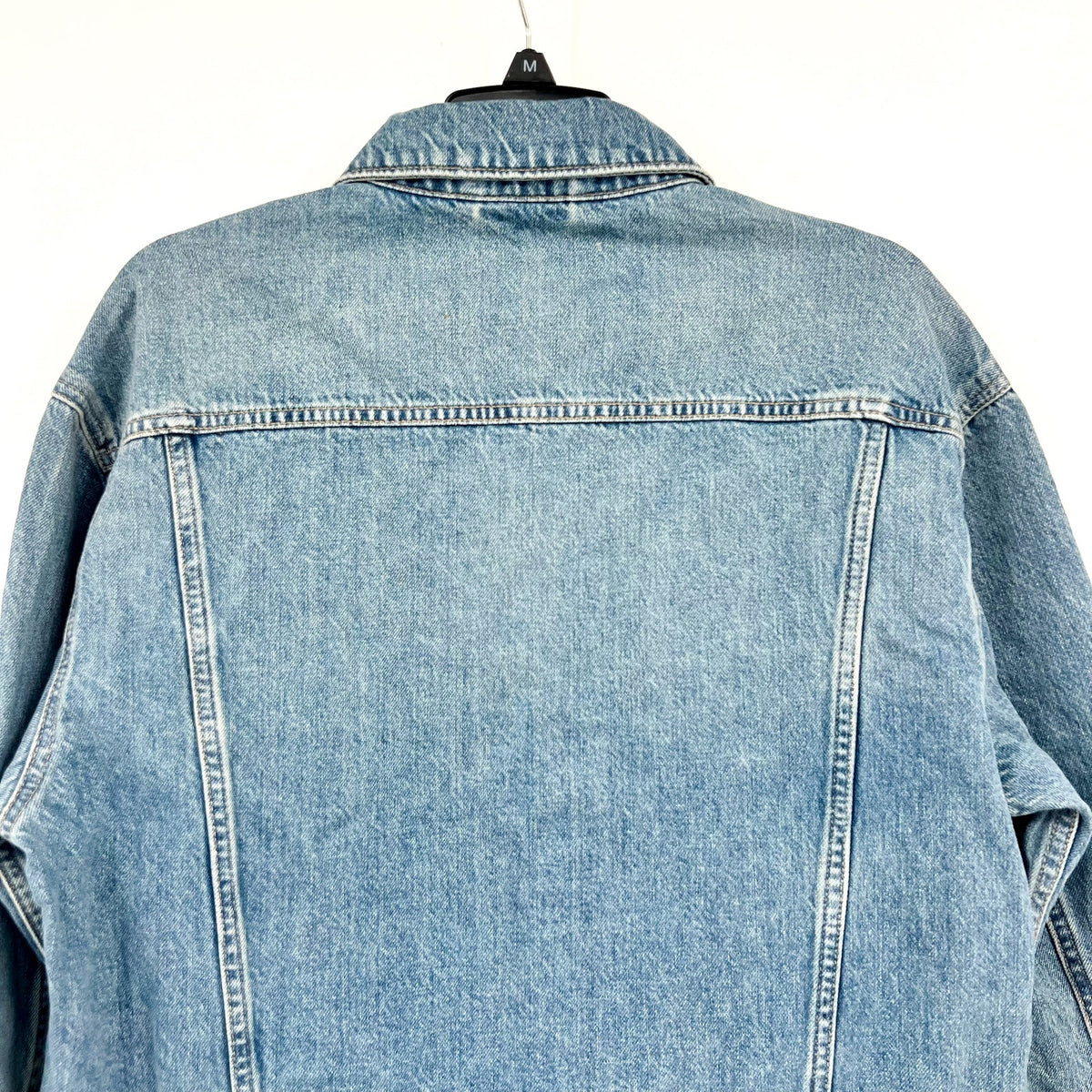 EVERLANE Unisex Everyone Denim Jacket Small Broken in Blue Organic Cotton NWT