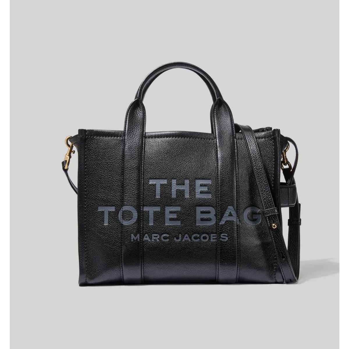MARC JACOBS The Leather Medium "The Tote Bag" Black Zipper Top H004L01PF21 NWT