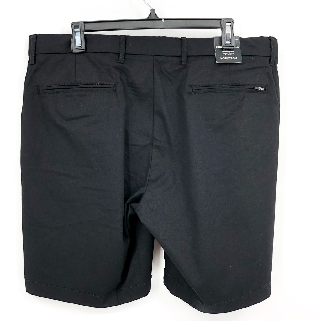 NORDSTROM Men's Tech Smart Slim Fit Chino Shorts SIZE 36 Black Coolmax NWT