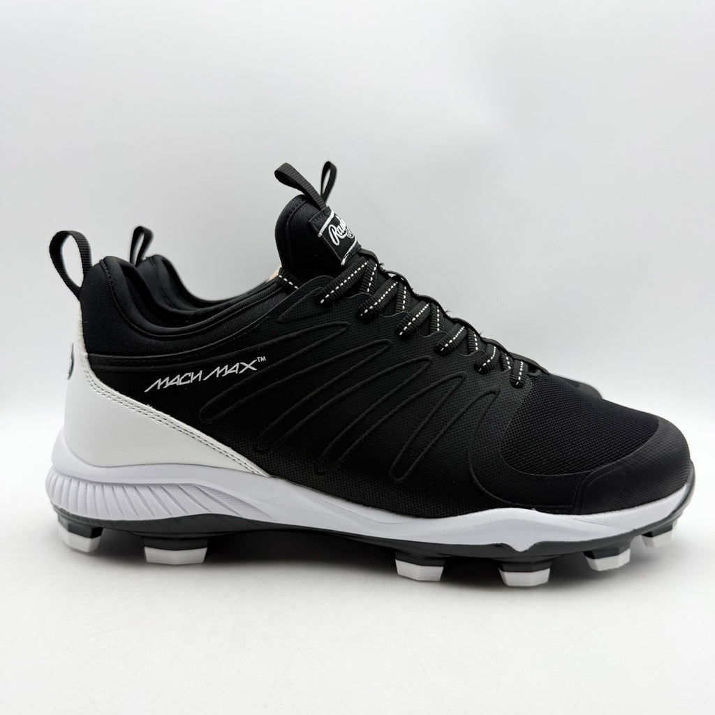 Rawlings Mens Roster 174931 Baseball Cleats Size 8 Black White NWOB