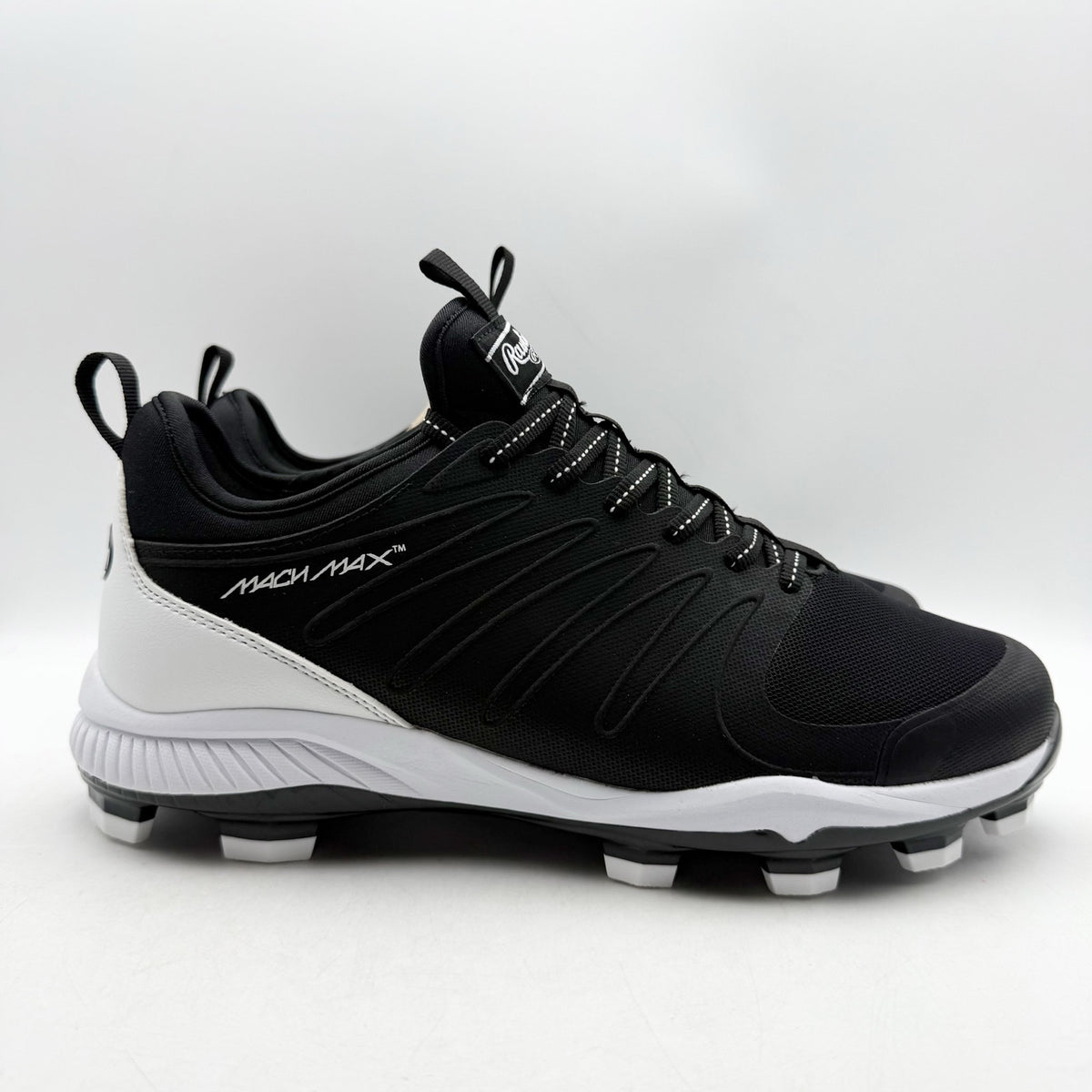 Rawlings Mens Roster 174931 Baseball Cleats Size 8 Black White NWOB