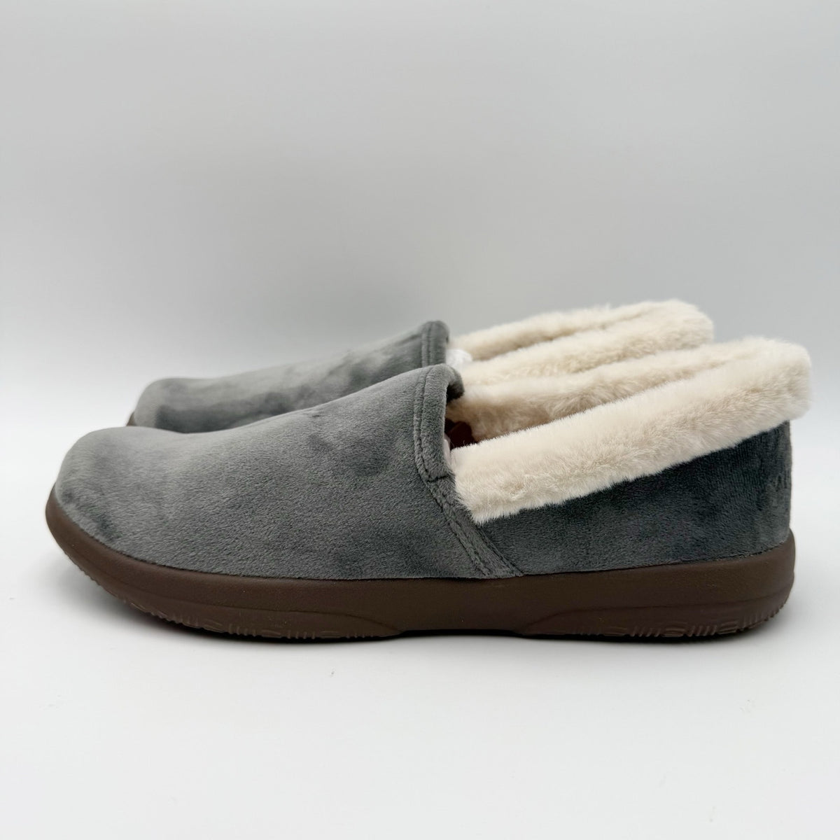 Vionic Womens Clare Slippers Size 8 M EU 38.5 Grey Charcoal Slip On NIB