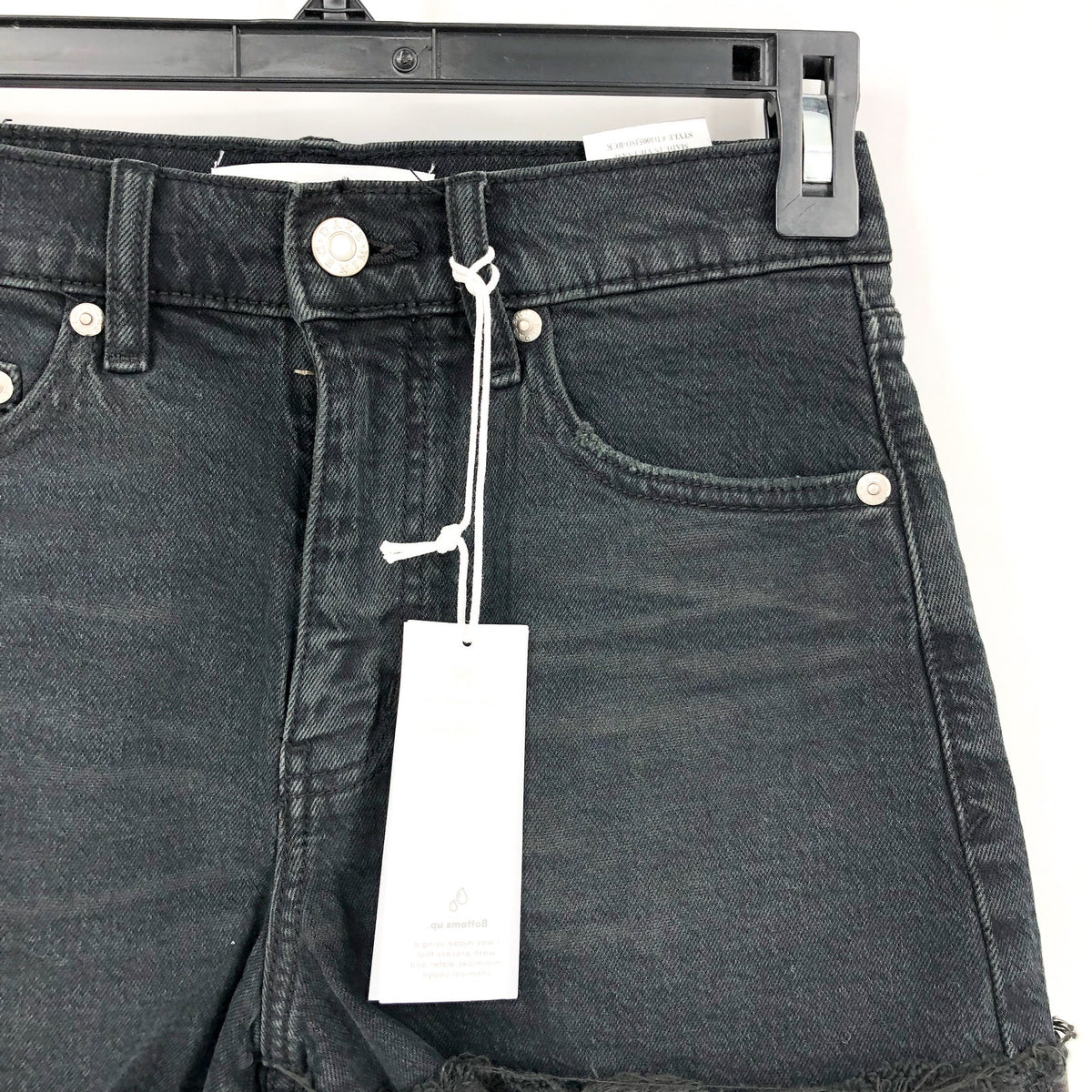 DAZE Women's Troublemaker High Rise Shorts Size 24 Black Backseat Cutoff NWT