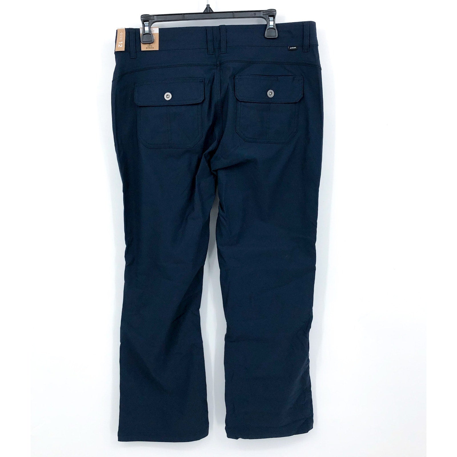PRANA Women's Halle Pants II Size 12 Short Nautical Blue Water Repellent NWT