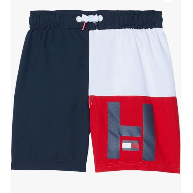 TOMMY HILFIGER Boys Quadrant Swim Trunks Boardshort US XL Navy Blazer NWT