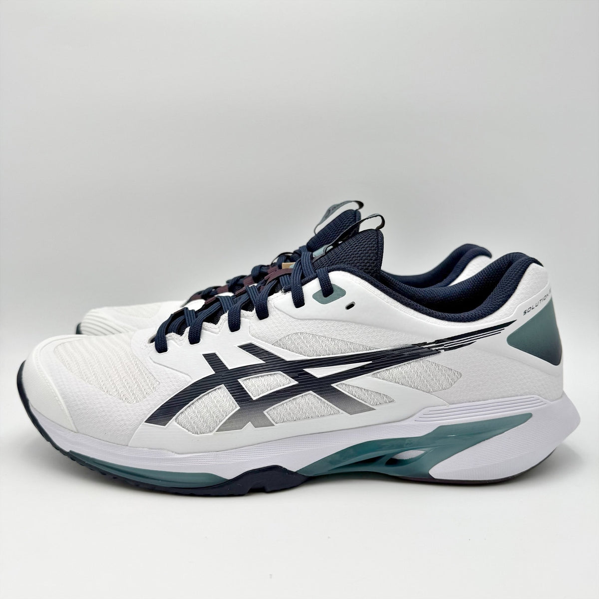 ASICS Mens Solution Speed FF 4 Athletic Court Shoe US 13 White Midnight Blue NIB