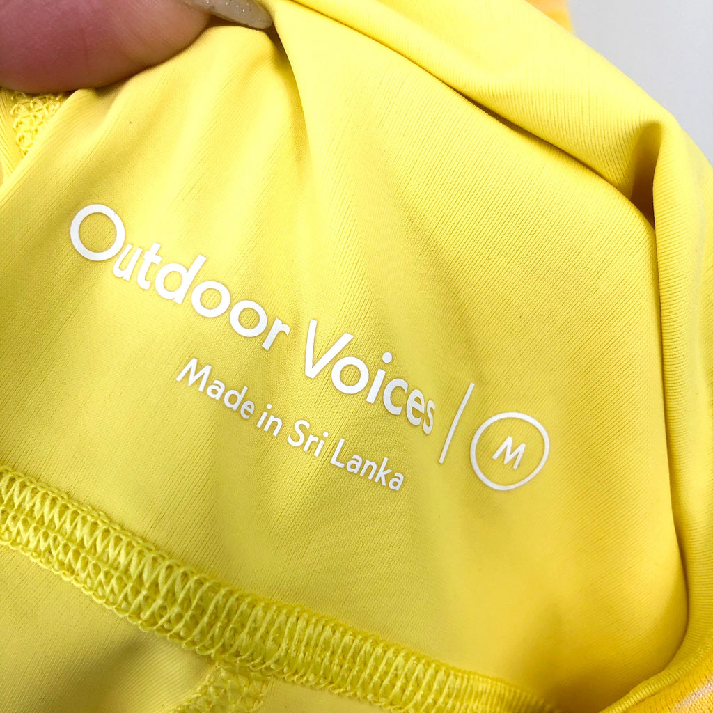 OUTDOOR VOICES Women's Flow Circle Back Dress Medium Spring Fling Yellow NWT