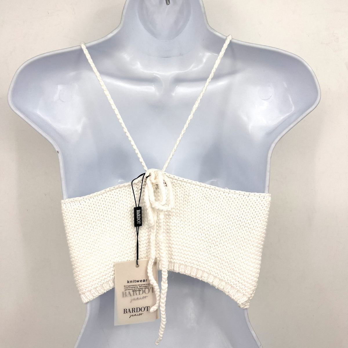 BARDOT JUNIOR Girls Andi Knit Top Size 12-14 LARGE Orchid White Tie Back NWT