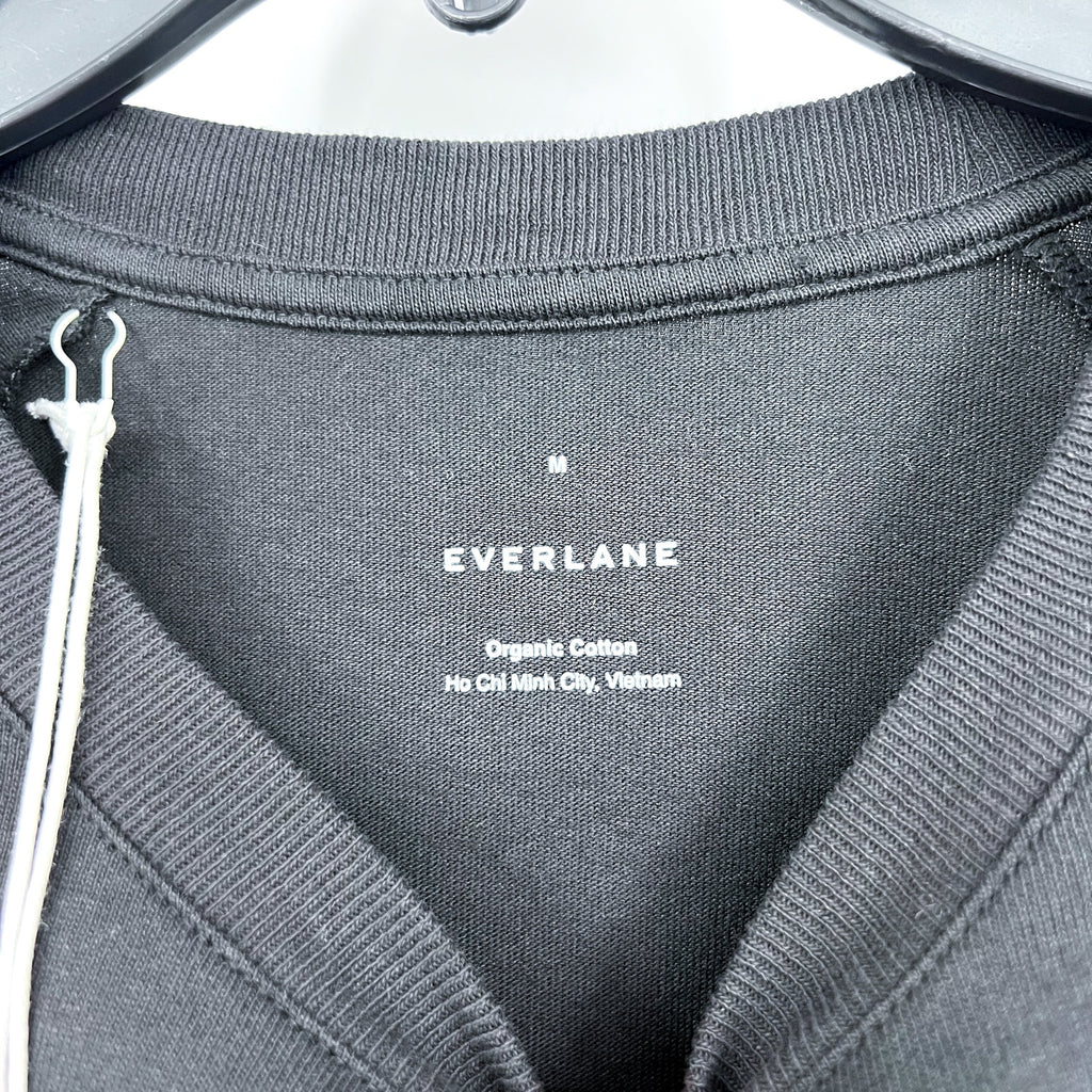 EVERLANE Men's The Premium-Weight Long-Sleeve Crew T-Shirt Medium Black NWT