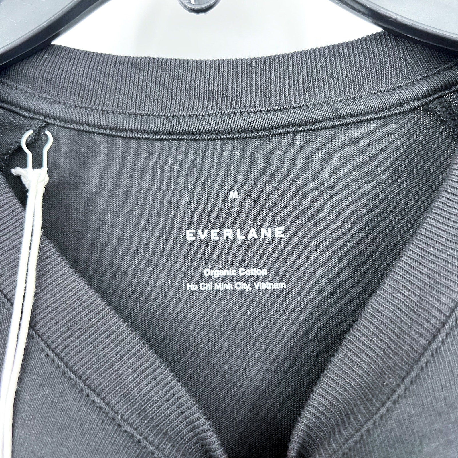 EVERLANE Men's The Premium-Weight Long-Sleeve Crew T-Shirt Medium Black NWT
