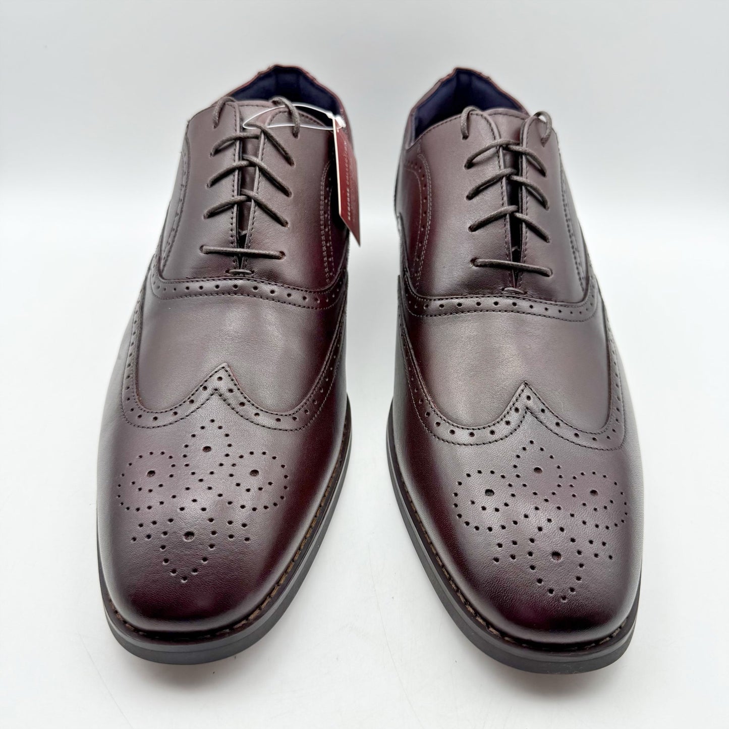 Stacy Adams Mens Kaine Wing Tip Lace-Up Oxford Shoes 15 M Burgundy Leather NWOB