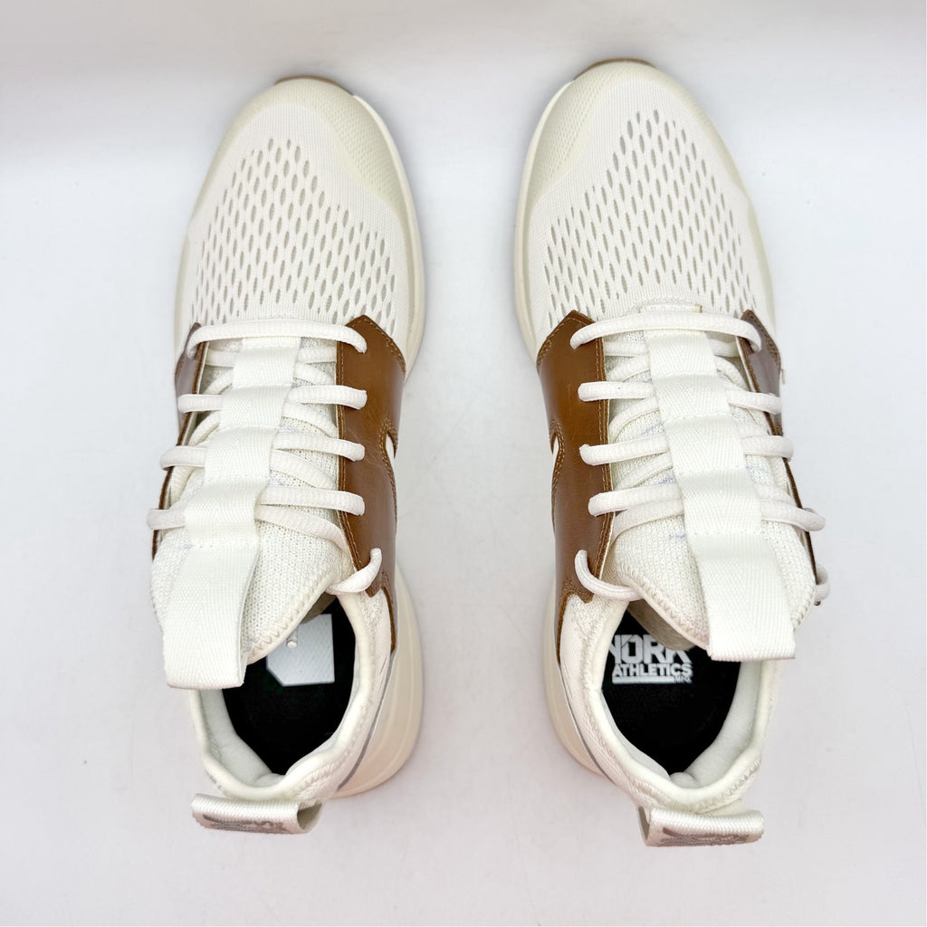 York Athletics The Frank Trainer Sneakers Womens 8.5 Mens 7 Tan White NIB