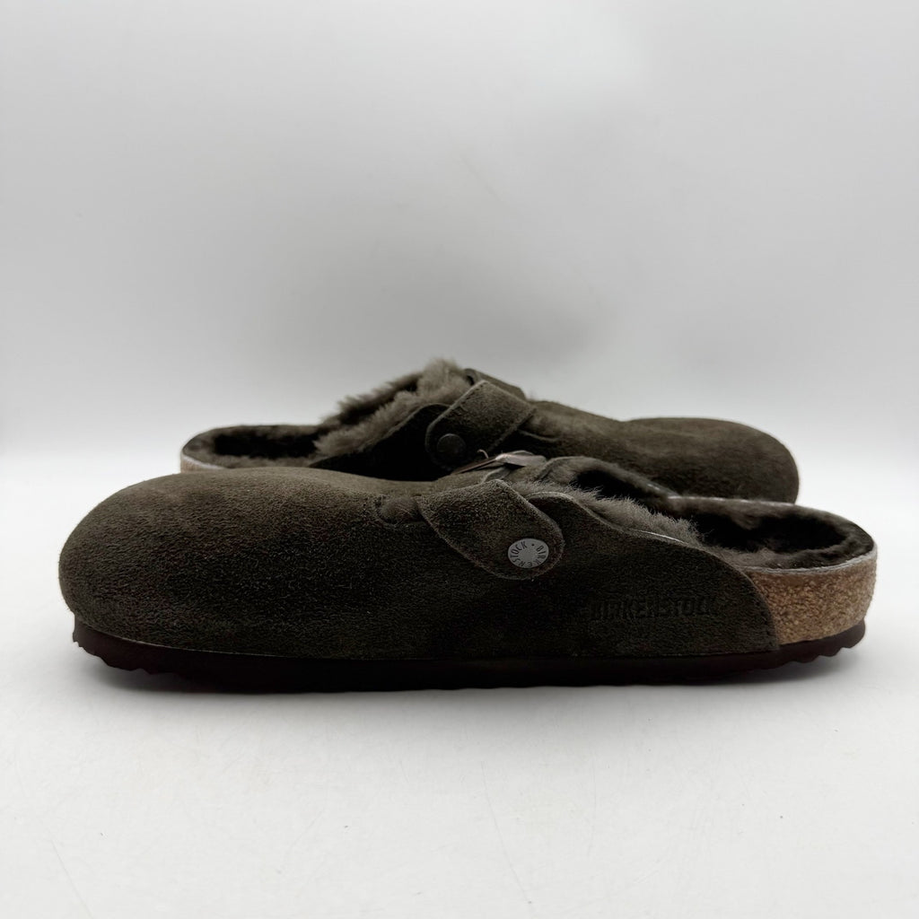 Birkenstock Boston Shearling Clogs EU 41 Womens 10 Mens 8 Mocha Brown Suede NWT