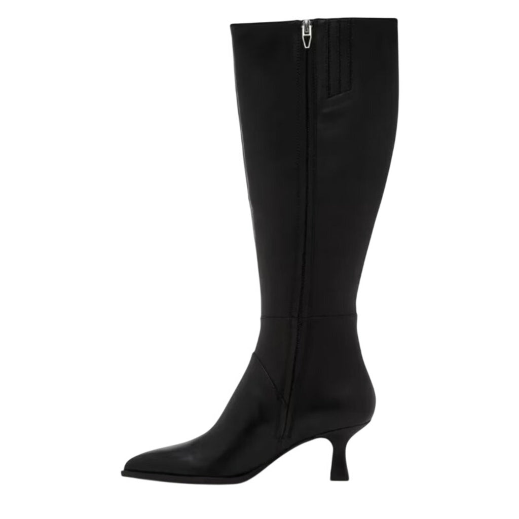 Dolce Vita Womens Ashton Knee High Boots US 7.5 Wide Calf Black Leather NWOB