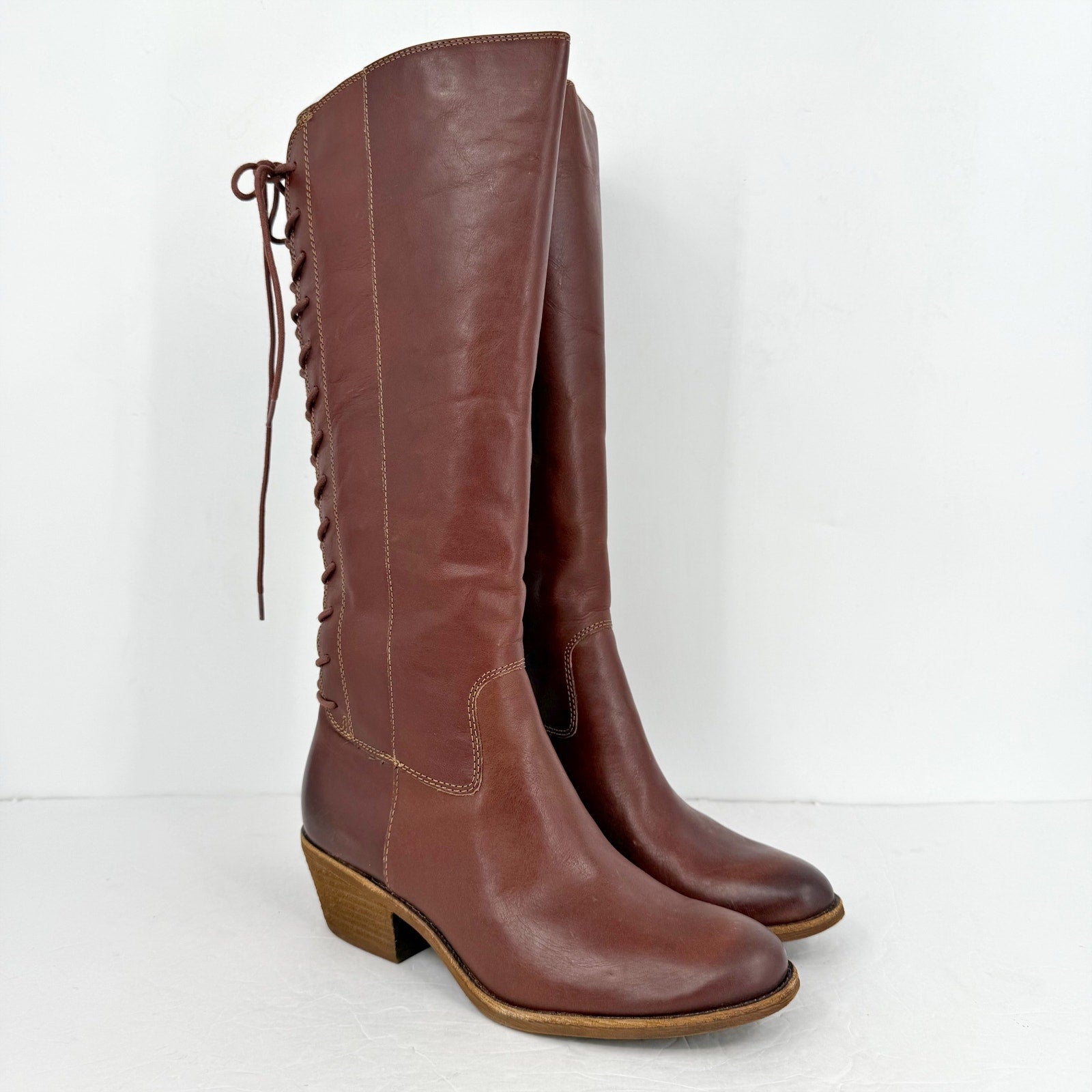 Sofft Women Sharnell II Knee High Boots US 9 Dark Brown Leather Waterproof NWOB