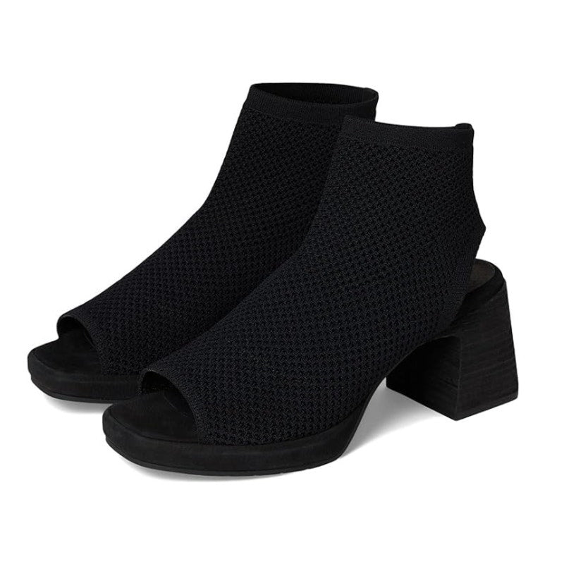 Eileen Fisher Womens Gavis Platform Sandals Size 9.5 M Black Knit NIB