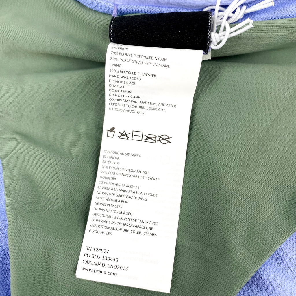 PRANA Women's Innix Bikini Bottom Medium Army Green Colorblock NWT
