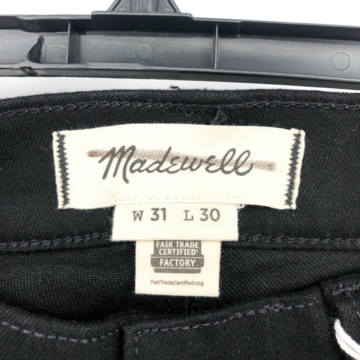 MADEWELL Men's Athletic Slim Jeans 31x30 Bainhart Black Coolmax Denim ND478 NWT