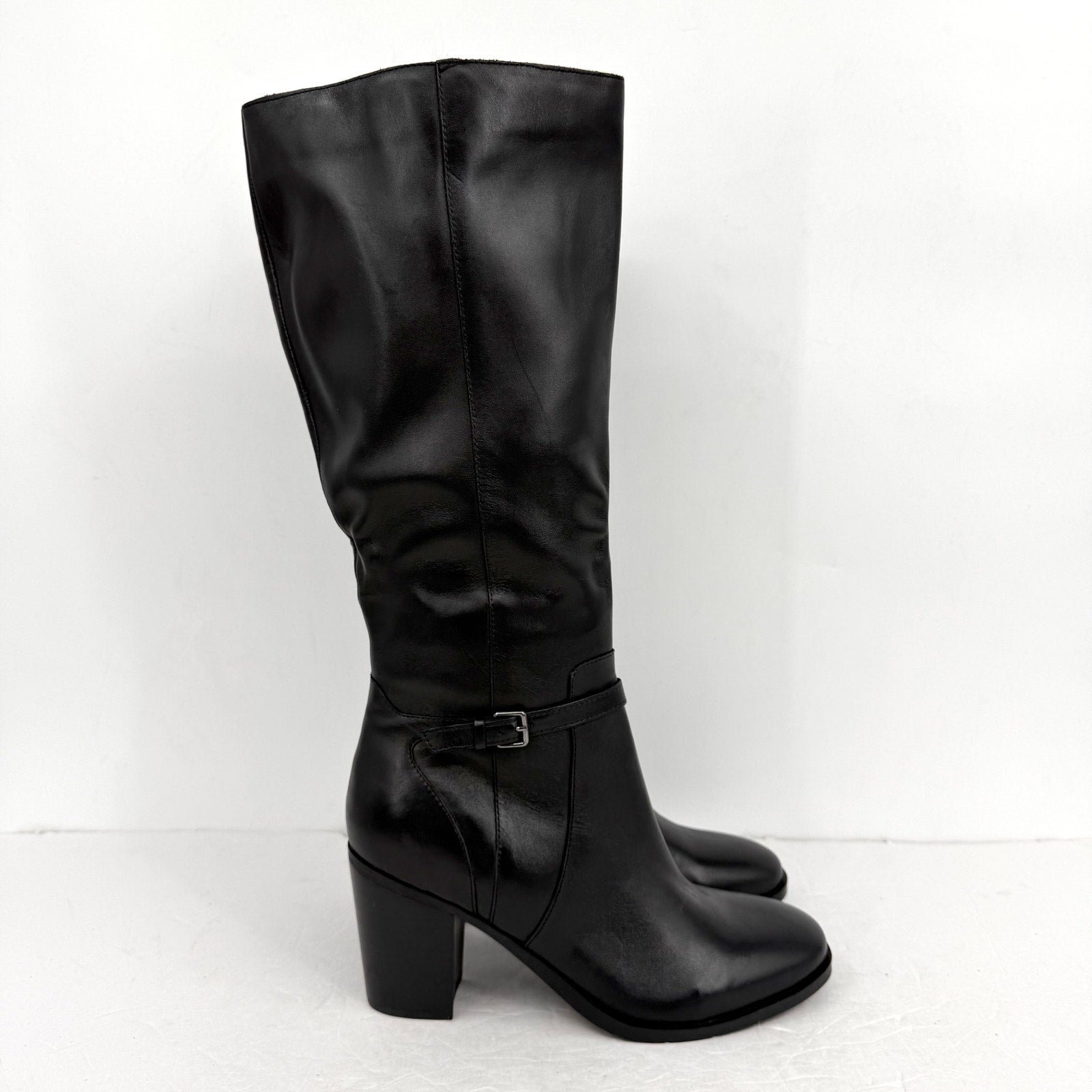 Easy Spirit Womens Eflex Imani Knee High Boots US 8.5 Black Leather NWOB