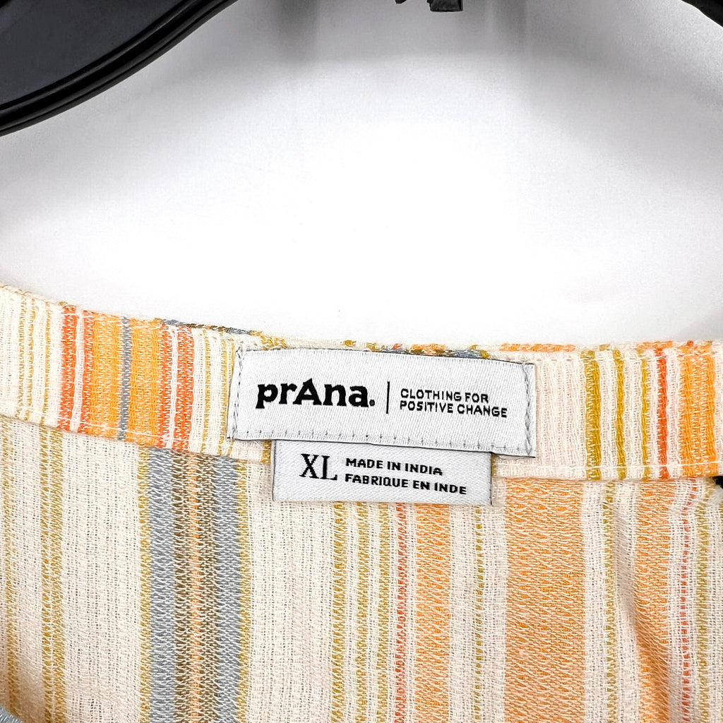 PRANA Women's California Dreaming Maxi Dress XL Golden Hour Stripe NWT