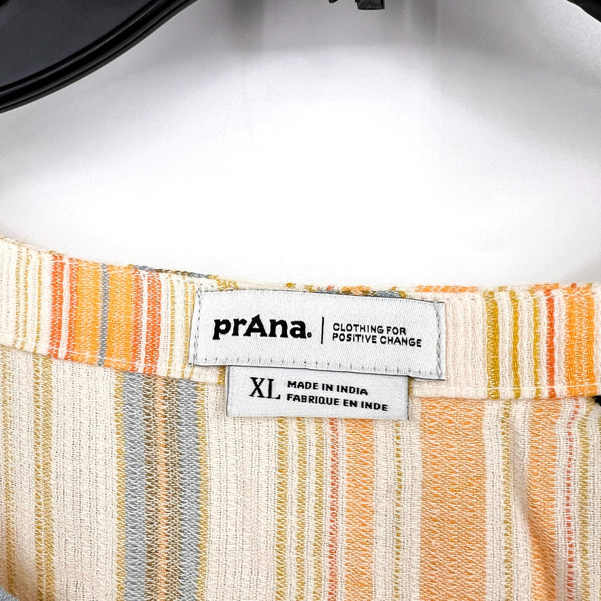 PRANA Women's California Dreaming Maxi Dress XL Golden Hour Stripe NWT