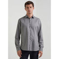 CANALI Mens Cotton Long Sleeve Dress Shirt US 44/17.5 Large Grey Button Up NWT