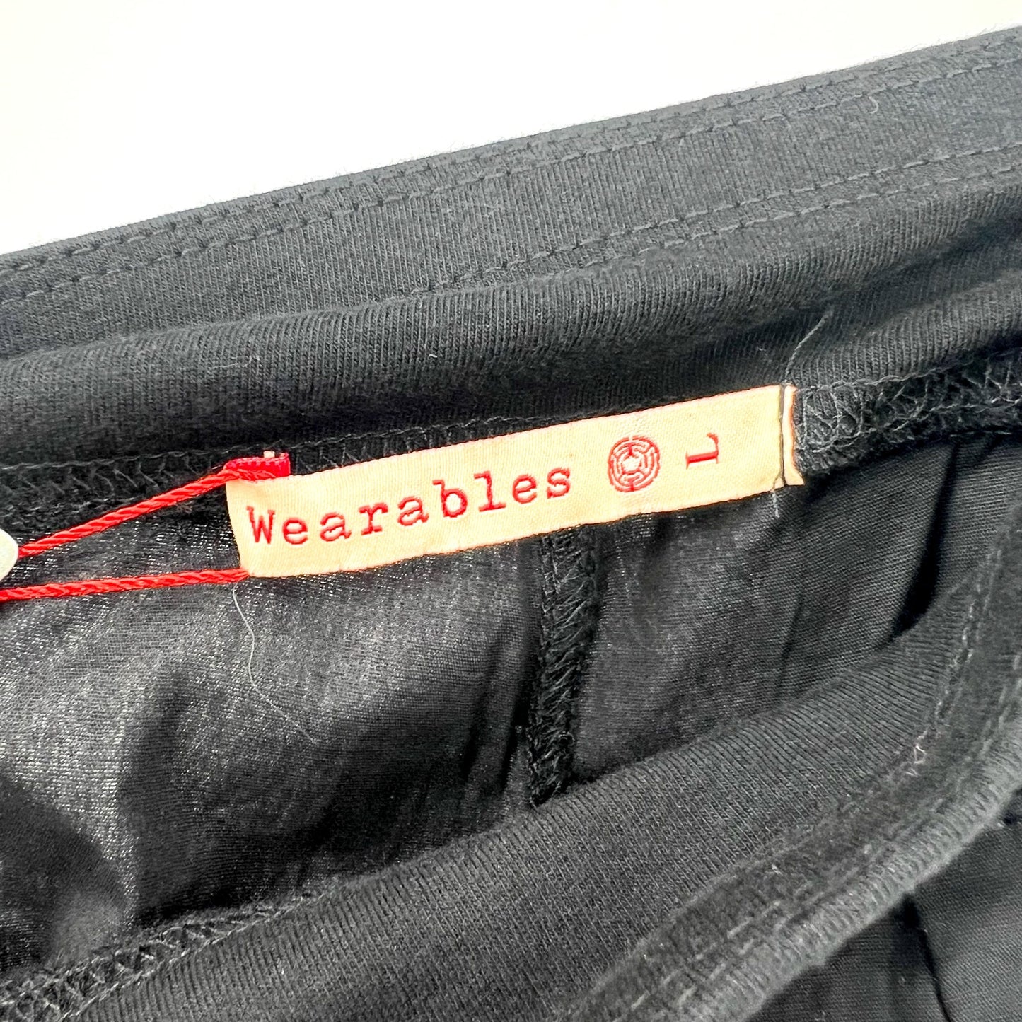 XCVI WEARABLES Women's Jetter Crop Leggings Large Black Ruched Stretch NWT