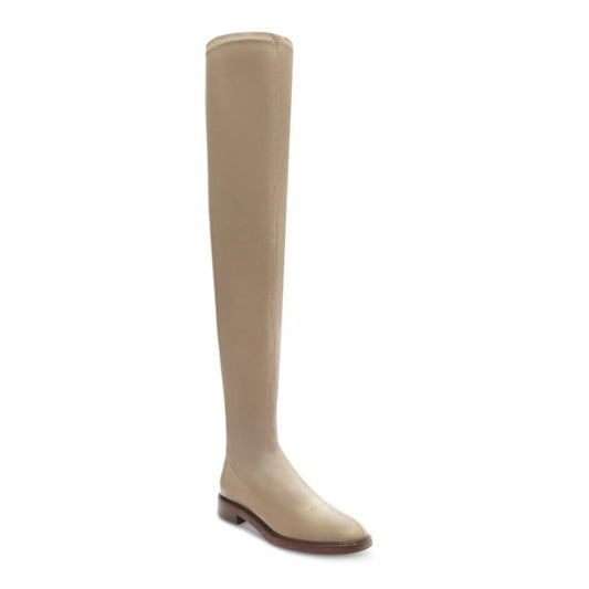 Schutz Womens Kaolin Over The Knee Flat Boots US 8 B EU 38.5 Beige NWOB