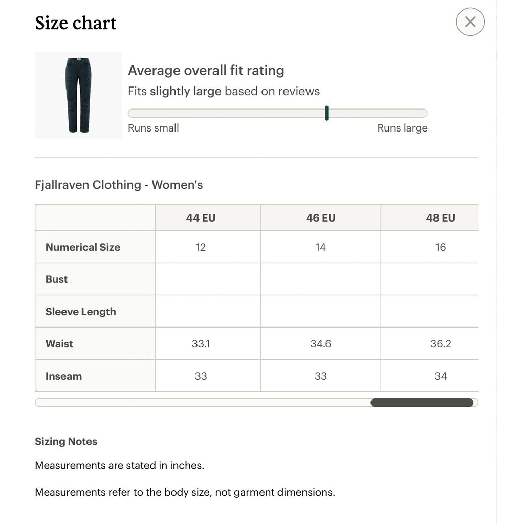 FJALLRAVEN Womens Vidda Pro Ventilated Pants US 14 EU 46 Navy Blue Trouser NWT